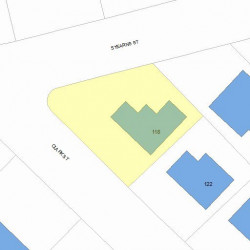 118 Clark St, Newton MA 02459-2460 plot plan