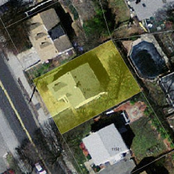 1146 Chestnut St, Newton MA  02464-1309 aerial view