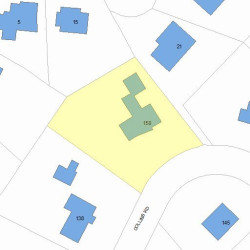150 Collins Rd, Newton MA 02468-2234 plot plan