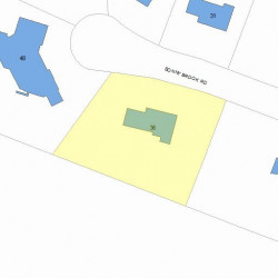 36 Bonnybrook Rd, Newton MA 02468-1001 plot plan