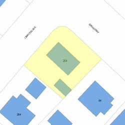 258 Linwood Ave, Newton MA 02460-1438 plot plan