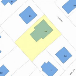 229 Chapel St, Newton MA  02458-1309 plot plan