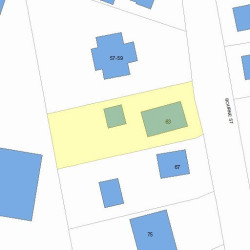 63 Bourne St, Newton MA 02466-1707 plot plan