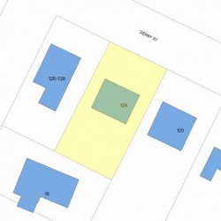 124 Derby St, Newton MA 02465-1556 plot plan