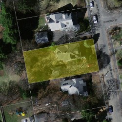 61 Chester St, Newton MA  02461-1433 aerial view