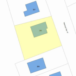 265 Winchester St, Newton MA 02461-2042 plot plan