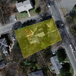 51 Highland St, Newton MA  02465-2403 aerial view