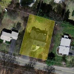494 Quinobequin Rd, Newton MA 02468-2127 aerial view