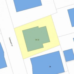 32 Channing St, Newton MA 02458-1606 plot plan