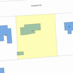 31 Roosevelt Rd, Newton MA  02459-2749 plot plan
