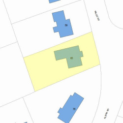 65 Wilde Rd, Newton MA  02468-1324 plot plan