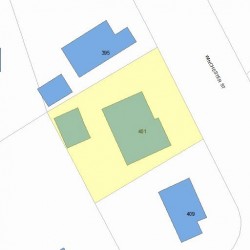 401 Winchester St, Newton MA 02461-2008 plot plan