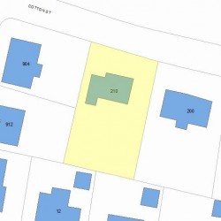210 Cotton St, Newton MA 02458-2642 plot plan