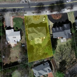 1350 Commonwealth Ave, Newton MA 02465-2913 aerial view