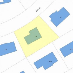 14 Ellis Rd, Newton MA 02465-2917 plot plan