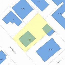 122 Hawthorn St, Newton MA 02458-1238 plot plan