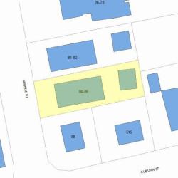 84 Bourne St, Newton MA 02466-1722 plot plan