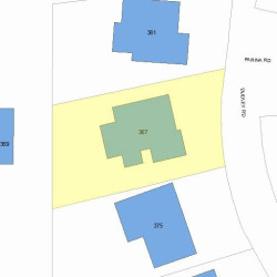 367 Dudley Rd, Newton MA  02459-2832 plot plan