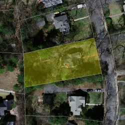 43 Gammons Rd, Newton MA  02468-1215 aerial view