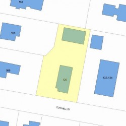 126 Cornell St, Newton MA 02462-1323 plot plan