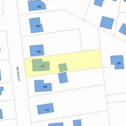 162 Melrose St, Newton MA 02466-1111 plot plan