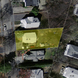 30 Clarendon St, Newton MA 02460-2021 aerial view