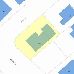 136 Waltham St, Newton MA 02465-1333 plot plan