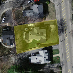 363 Walnut St, Newton MA  02460-1945 aerial view