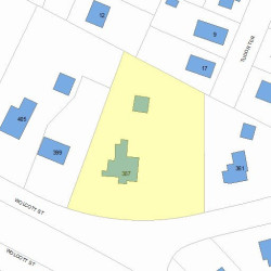 387 Wolcott St, Newton MA  02466-1521 plot plan