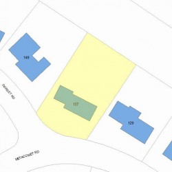 137 Dorset Rd, Newton MA  02468-1454 plot plan