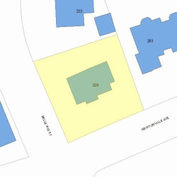 229 Bellevue St, Newton MA 02458-1814 plot plan