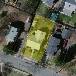 87 Charlemont St, Newton MA  02461-1909 aerial view