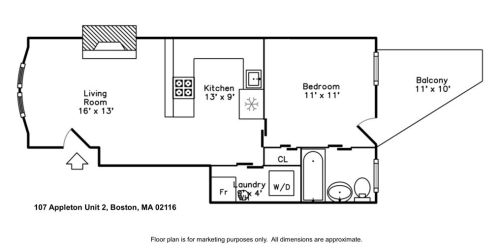 107 Appleton St, Boston MA exterior