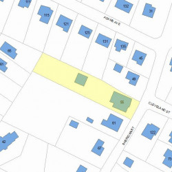 55 Sheridan St, Newton MA 02465-1037 plot plan