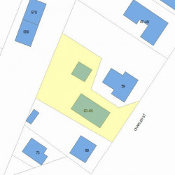 63 Charles St, Newton MA 02461-1601 plot plan