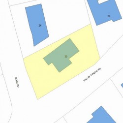 30 Dorr Rd, Newton MA  02458-2701 plot plan