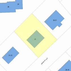 25 Ashmont Ave, Newton MA  02458-1207 plot plan