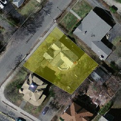 282 Linwood Ave, Newton MA 02460-1438 aerial view