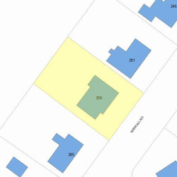 259 Wiswall Rd, Newton MA  02459-3531 plot plan