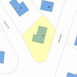 195 Carlton Rd, Newton MA 02468-1825 plot plan