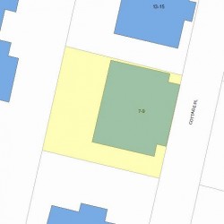 9 Cottage Pl, Newton MA 02465-1525 plot plan