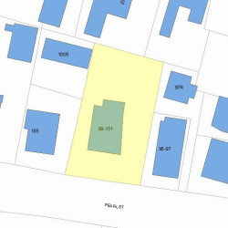 99 Pearl St, Newton MA 02458-1528 plot plan