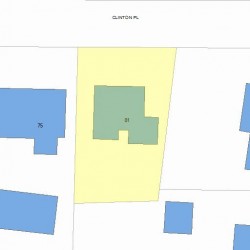 81 Clinton Pl, Newton MA  02459-1117 plot plan