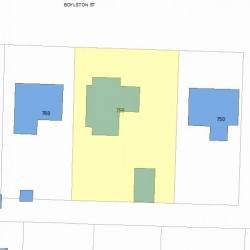 756 Boylston St, Newton MA  02461-1804 plot plan