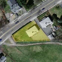 208 Lexington St, Newton MA  02466-1307 aerial view