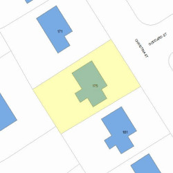 175 Christina St, Newton MA  02461-1915 plot plan