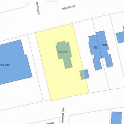 704 Beacon St, Newton MA 02459-1942 plot plan