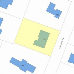 203 Beethoven Ave, Newton MA 02468-1747 plot plan