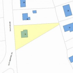 36 Magnolia Ave, Newton MA 02458-2711 plot plan