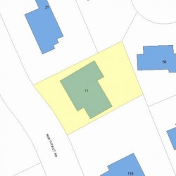 11 Nantucket Rd, Newton MA  02461-1407 plot plan
